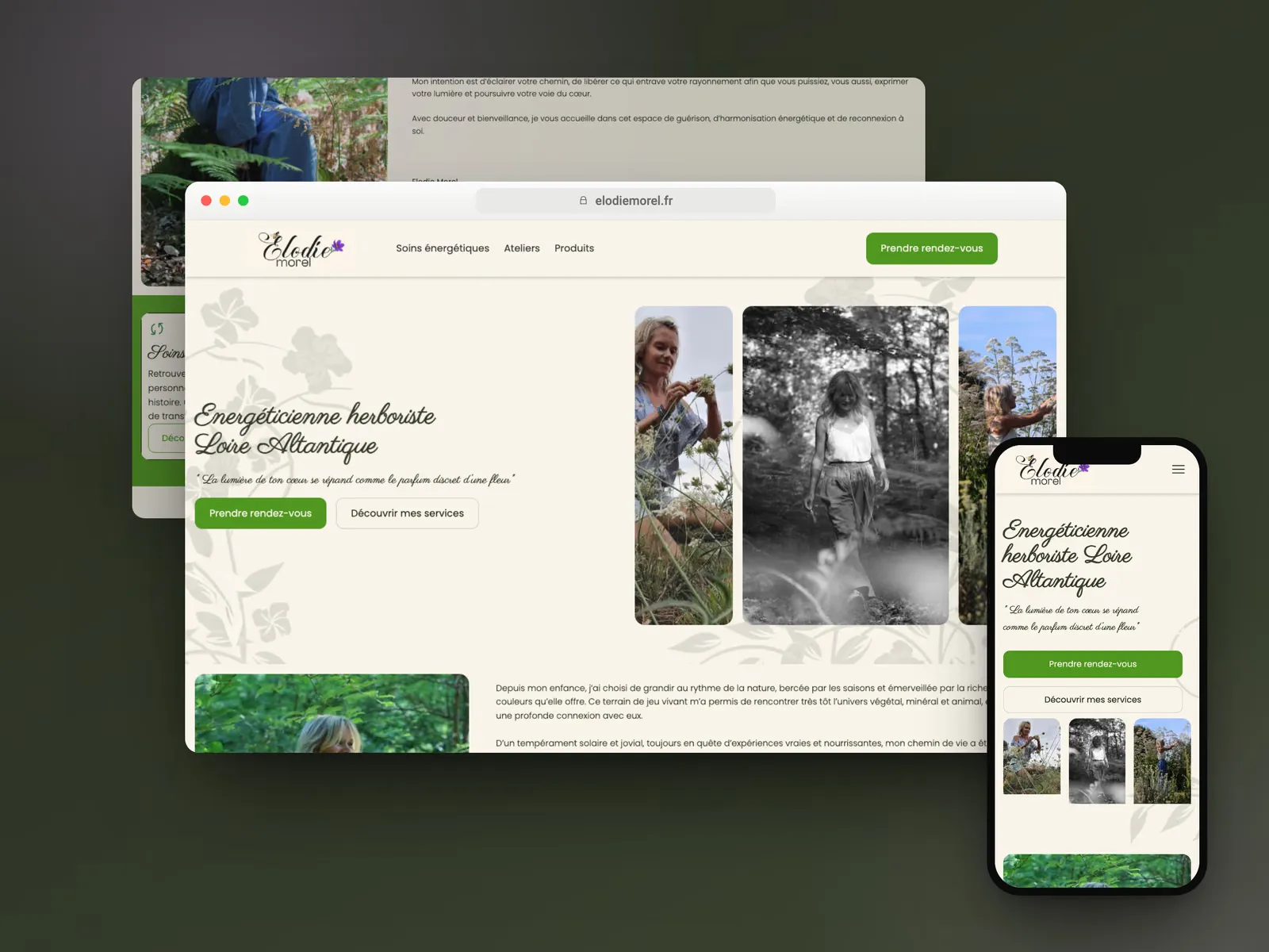 Création du site internet d'Élodie Morel, énergéticienne